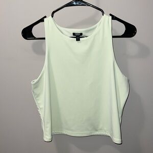 Express Bodycon High Neck Crop Top Light Lime Size L